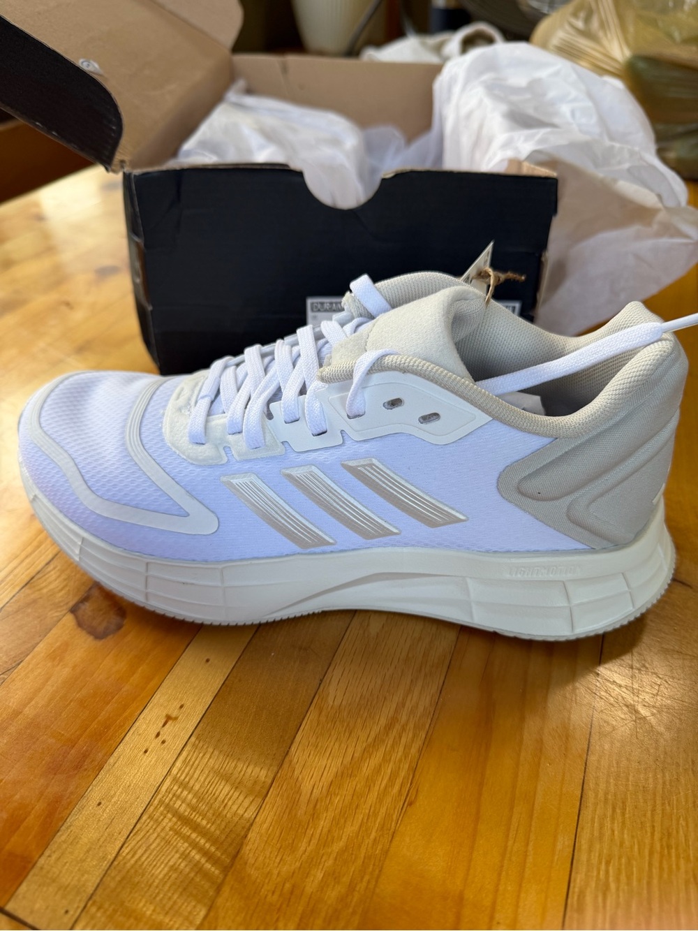 Adidas Women’s White & Light Gray Duramo 10 Running Shoes